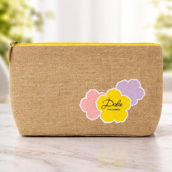 Dolce & Gabbana Handbags - Dolce & Gabbana Canvas Zip Pouch / Cosmetic Bag